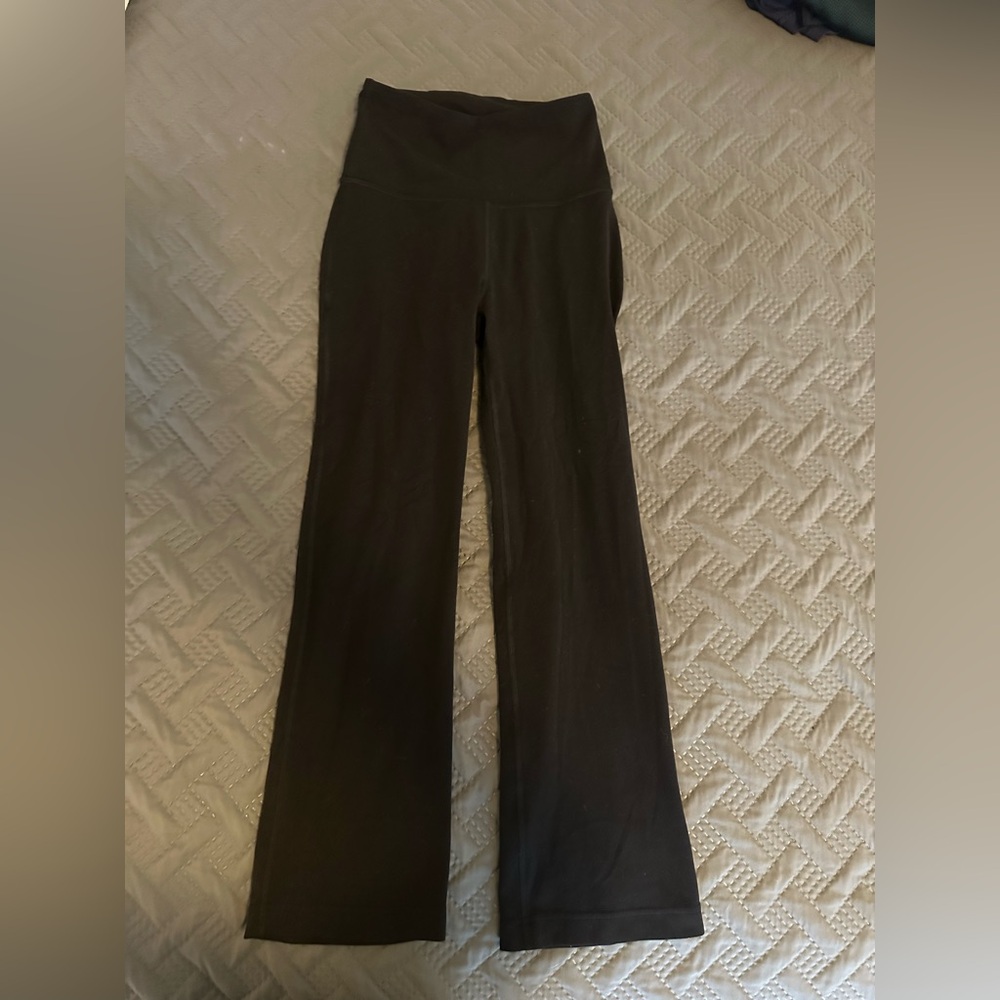 Lululemon High-Waist Black Flare Yoga Pants 2